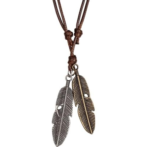 Fashion Cool Punk Black Leather Anchor Necklace Men Pendant Necklaces Women Matching Costume Jewelry Bohemian Best New Year Gift