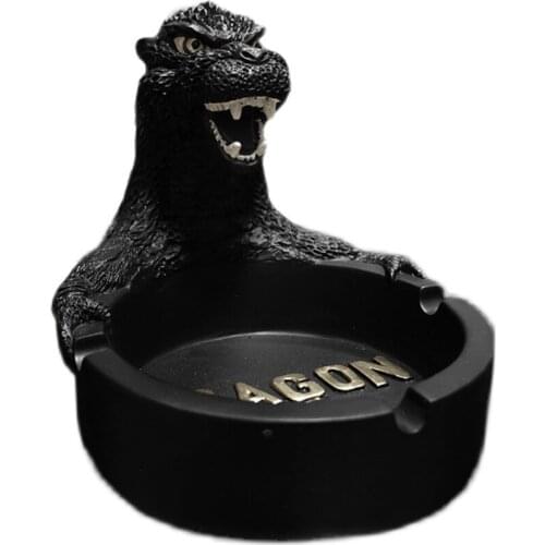 Bandai Godzillas Ashtray Decoration Desktop Personality Creative Trend Hand-made Toys for Boyfriend Figure Gifts