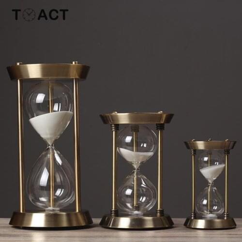 Retro Metal Hourglass Sand Timer Metal Hourglass Sand Timer Glass Timer Sand Glass One Hour Glass Vintage Living Room Decor Gift