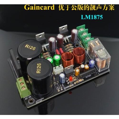Weiliang Free shipping LM1875 Audio Amplifier Board Stereo Amplificador Gaincard GC Version LM1875 Low Distortion AMP Diy Kits