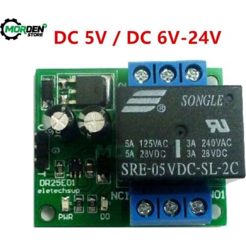 DC 5V DC 6V-24V 3-5A Flip-Flop Latch DPDT Relay Module Bistable Self-Locking Double Switch Board for Arduino UNO MEGA AVR LED