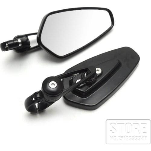 Universal Motorcycle Bar End grip Mirrors Aluminum alloy Side Sport Bike Moto retrovisor moto Mirrors for Kawasaki Suzuki Honda