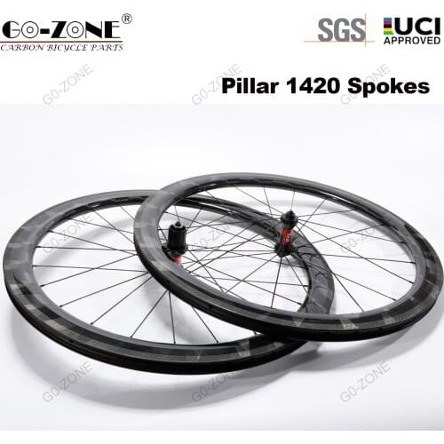 X Light Carbon Wheelset 700c Clincher Tubeless Tubular Pillar 1420 Road Carbon Wheels X-Light Carbon Wheels