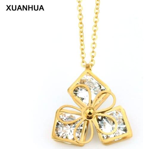 XUANHUA Stainless Steel Fashion Jewelry Accessories Necklaces & Pendants Chain Pendant Choker Collares Gifts For Women Jewellery