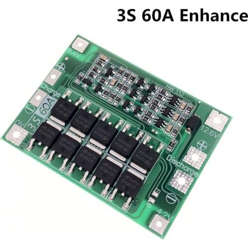 3S 4S 40A 60A Li-ion Lithium Battery Charger Protection Board 18650 BMS For Drill Motor 11.1V 12.6V 14.8V 16.8V Enhance Balance