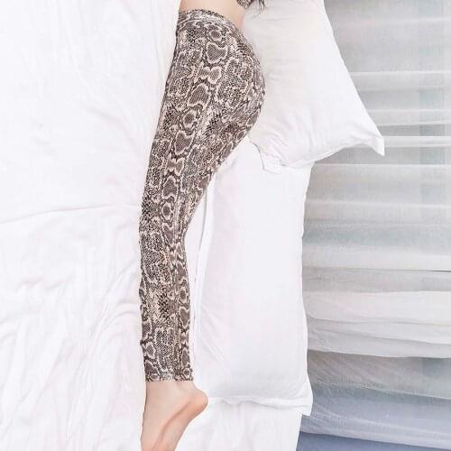 Women High Waist Push Up Leggings Sexy legins Fitness Mujer Pantalones Pencil Pants Femme Capris Snake Print Leopard Leggings