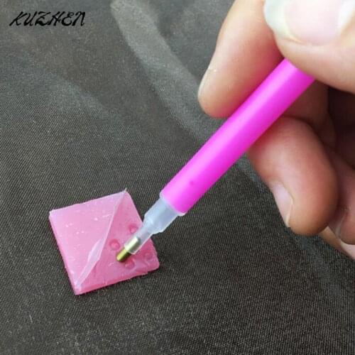10Pcs 2*2cm DIY Diamond Nail Art Tools Paste Sticker Dotting Rhinestone Diamonds Point Pen Drilling Mud