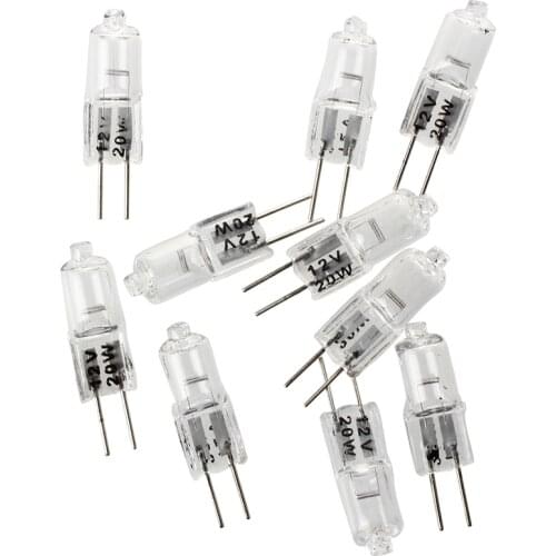 10 x JC G4 12V 20W Clear Halogen Capsule Lamp Light Bulbs