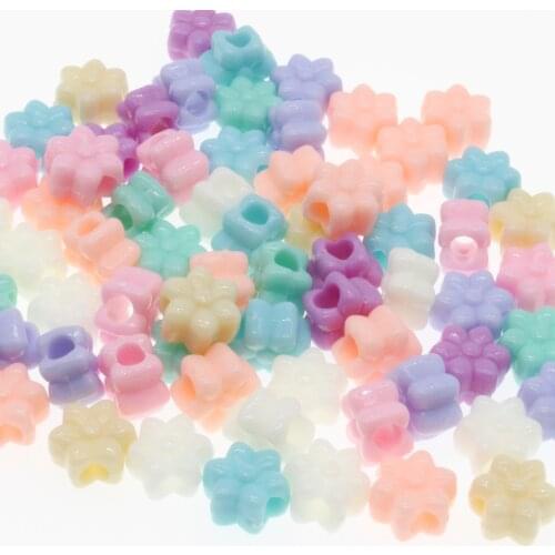 CHONGAI 100Pcs Candy Color Acrylic Hexagonal Spacer Beads For Jewelry Making DIY Jewelry Accessories For Handicrafts 12mm