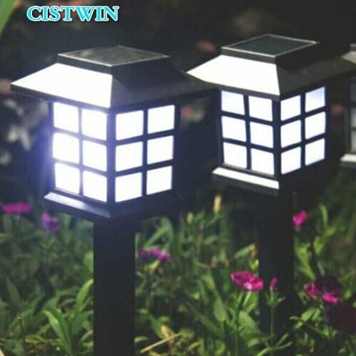 2PCS Solar Powered Garden Lawn Lamps Path Lights Palace Lantern Style Landscape Lighting for Garden Decoration Light Sensor Lamp