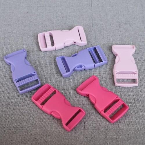 20 Pcs/Lot 20mm/25mm Colourful Plastic Release Buckle Strap For Bag Dog Collar Necklace Bracelet Paracord Sewing Accessory