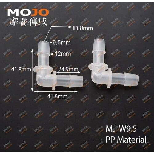 2020 Free shipping!!MJ-W9.5 Elbow brabed type 9.5 mm min out diameter pipe connector (100pcs/lots)
