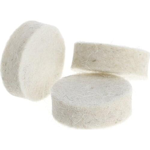 50 Pcs 13mm Wool Felt Polishing Buffing Wheel Grinding Pad + 4Pcs 3.15 mm Shank