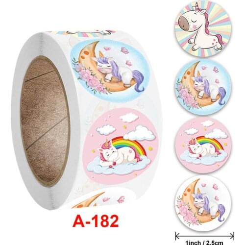 500pcs Cute Cartoon Animal Unicorn Sticker kids Reward Sticker Gift Decoration Label Teacher Encouragement Stationery Stickers