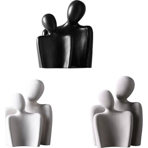 Abstract Artistic Figures Embrace Ceramic Ornaments Creative Living Room TV Cabinet Hotel Porch Desktop Decorations