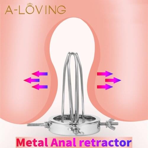 Anal Vaginal Extreme Dilator Vaginal Speculum Mirror Metal Anus Pussy Dilator SM Sex Toys For Adult Woman Expansion Device