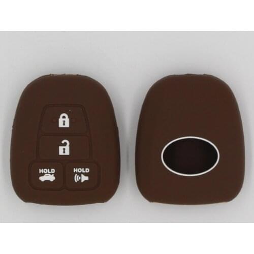 2PC Silicone Key Case Cover for Toyota Yaris Rav 4 2016 2017 for PEUGEOT 108 4 Buttons Remote Key Holder Car Keychain Case