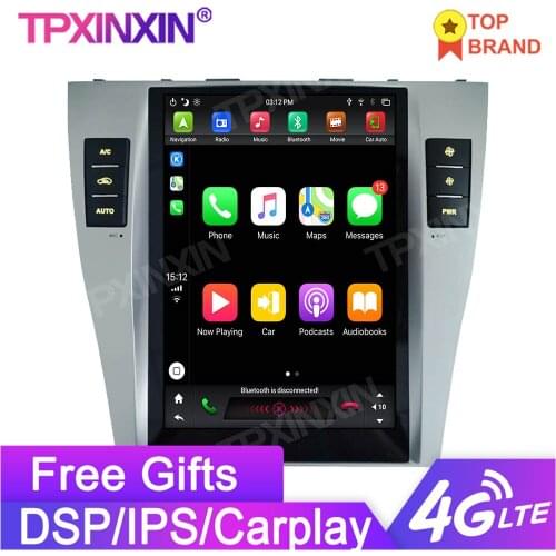 Tesla Style Android 9.0 PX6 4GB Car GPS Navigation For TOYOTA CAMRY 2007-2011 Stereo Head unit Multimedia Player Auto Radio DSP