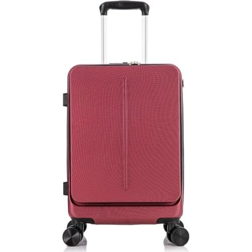 New Front Opening Luggage Bags Mens 20/24 Inch Trolley Case Womens Suitcase Universal Wheel Password Box Large Capacity