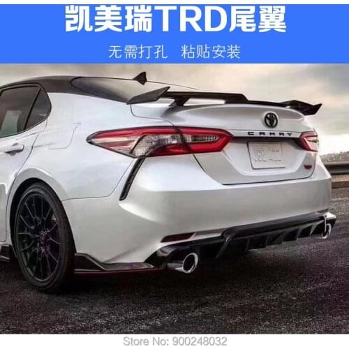 For Toyota Camry Spoiler High Quality2018-19 ABS Plastic Unpainted Color Rear Roof Spoiler Wing Trunk Lip Boot Cover Car Styling
