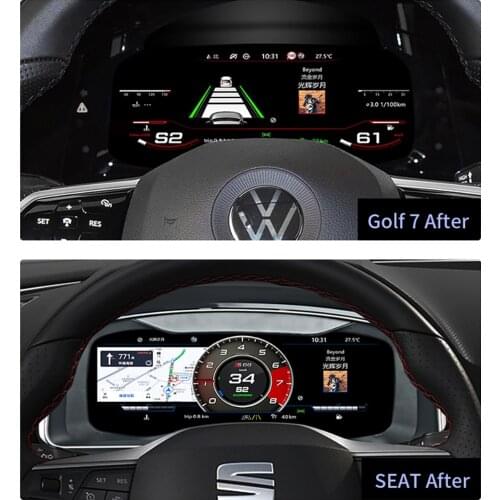 For Volkswagen VW golf 7 GTI Variant Car LCD Instrument Panel Replacement Dashboard Entertainment Intelligent Multimedia Linux