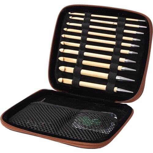 Ergonomic Crochet Needles Rubber Grip Detachable Knitting Needles Hooking Set DIY Sweater Carpet Hooks with Colorful Soft