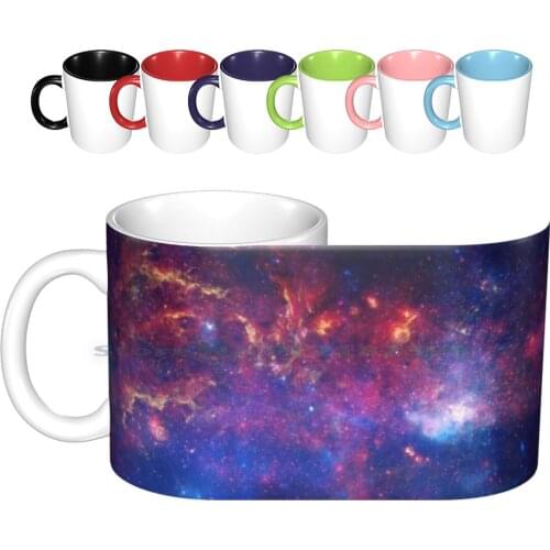 Purple Galaxy Ceramic Mugs Coffee Cups Milk Tea Mug Galaxy Space Pretty Cosmic Purple Pink Black Night Goth Punk Sky Stars