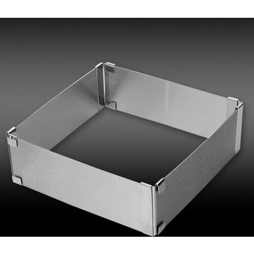 Kitchen Retractable Mousse Ring Mould Baking Tool Stainless Steel Square Cake Mold Bakeware Baking Tools