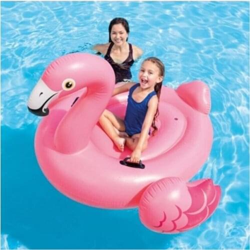 Fun Shaped Flamingo Figured Summer Inflatable Swimming Pool Water Hammock Air Mattresses Cushion Beach Sports Lounger