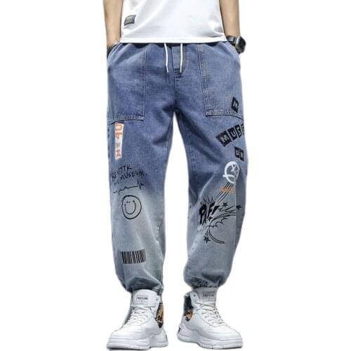 High quality Fashion Mens Cargo pants Hip Hop Trend Streetwear Jogging Pants Men Casual Elastic Waist Men Clothing Trousers