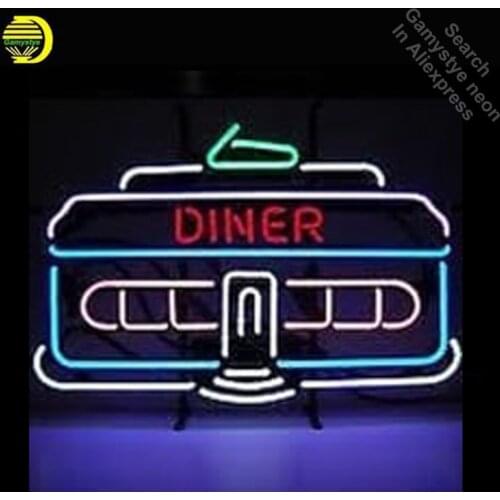 Neon Restaurant Signs Neon Sign Diner Hotel Business Neon Light Sign Bulbs Store Display Glass Tube Quality Handcraft dropship