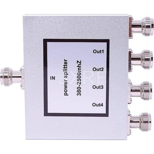New 4 Way N Power Splitter 380mhz~2500MHz,N female power divider signal cable splitter female divider Free shipping