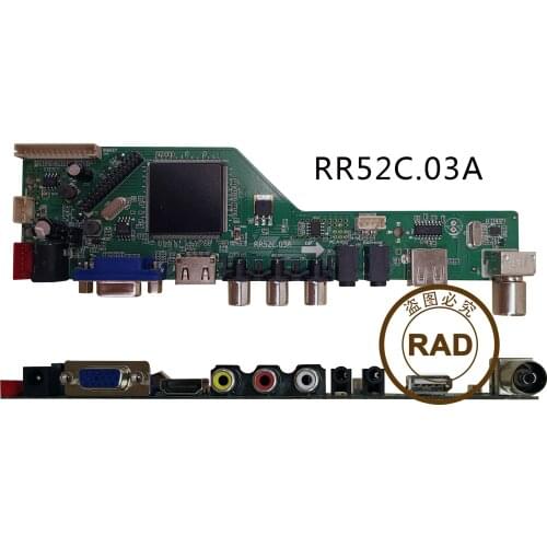 The new LCD TV drive board rr52c.03a supports DVB-T DVB-T2, Thai traditional Chinese and other countries do not support Dolby