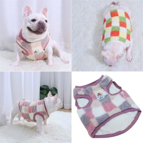 Pug Clothes Winter French Bulldog Clothing Berber Fleece Dog Vest Coat Outfit Schnauzer Costume Welsh Corgi Apparel Dropshipping
