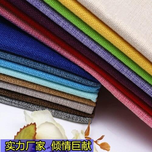 100x150cm Solid Color Wear-resistant Sofa Fabric Imitation Linen Car Cover Cloth Chair Cover Pillow Cloth Dustproof Cloth Fabric