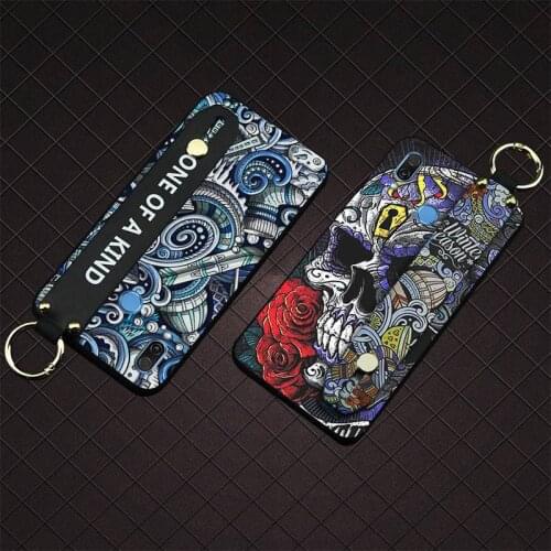 Kickstand Original Phone Case For Huawei Honor Play Silicone Soft Case For Man Durable Wrist Strap