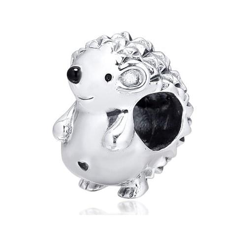 Authentic 925 Silver Jewelry Nino the Hedgehog Charm Fits European Charms Bracelets Woman DIY Beads For Jewelry Making
