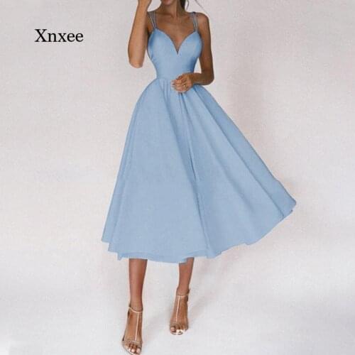 Spaghetti Strap A Line Dress Women Backless Sexy High Waist Bodycon Large Hem Party Midi Dresses White Plus Size Clothing