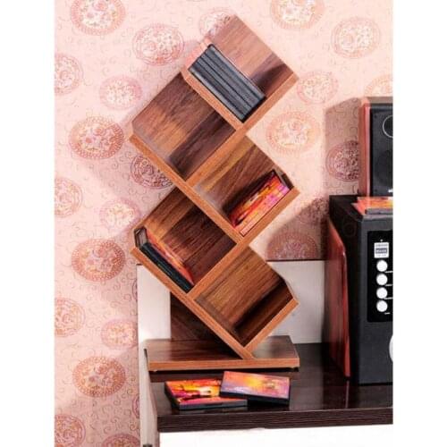 Cd Rack Wooden Object Cd-rom Storage Rack Tv Cabinet Decoration Rack Dvd Rack Creative Desktop