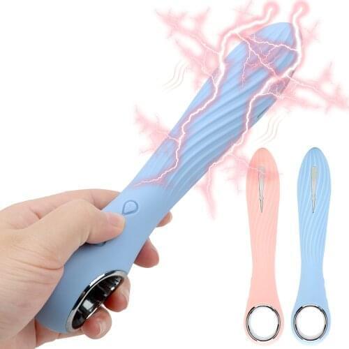 OLO Electric Shock Pulse Dildo Vibrator Vagina G-Spot Clitoris Stimulator 12 Frequency Vibrators Female Masturbator