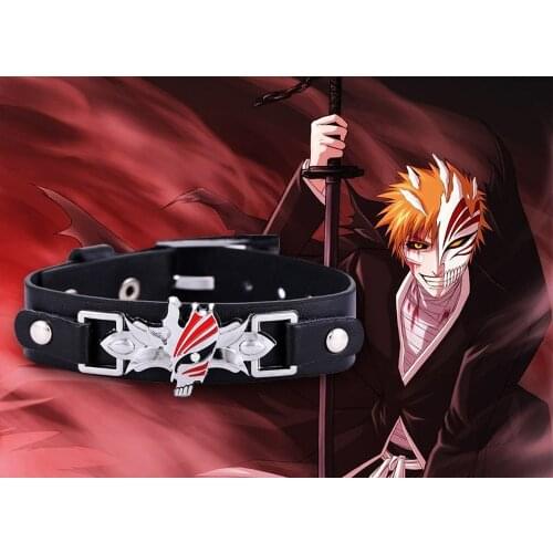 Hot anime Cosplay BLEACH leather charm bracelet charm bracelets Cosplay Accessories Punk Bangle