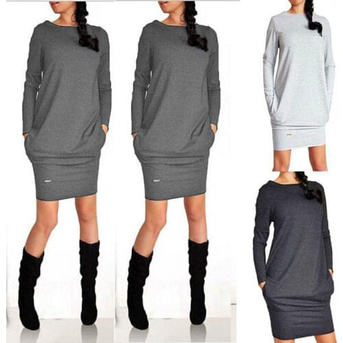 Winter Long Sleeve Womens Dress Bodycon Evening Party Club Mini Pencil Loose Knitted Autumn Sweater Tops Pullover Jumper Dress