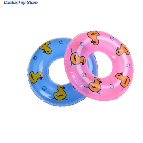 1 Pcs pink Blue Swimming Buoy Lifebelt Ring For Doll For Monster toys dolls