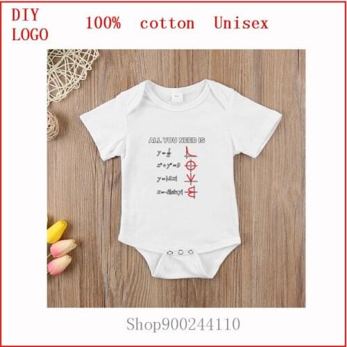 2020 Summer Infant Newborn Baby Boys Girls Fashion Logo All You Need Is Love Math Printed Bodysuits baby Playsuit Casual Outfits