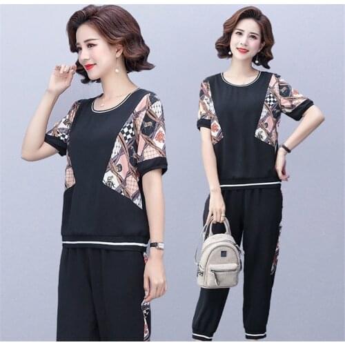 2021 Summer Female tracksuit women top + pants 2 piece set Womens sport suit Woman tracksuit Sportswear L-5XL