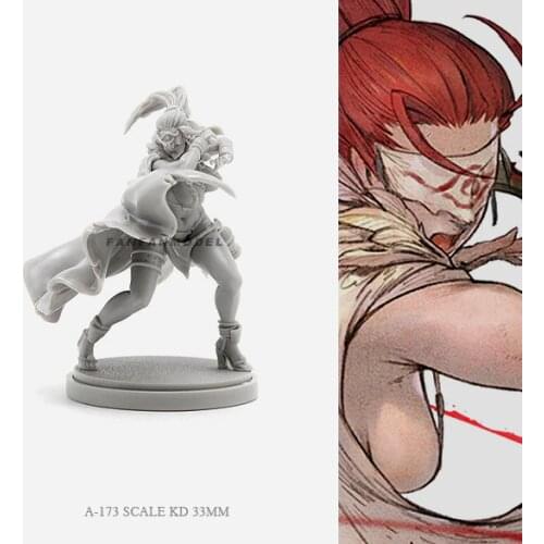30MM Resin Figure Kits Ninjutsu Goddess Model Self-assembled A-173