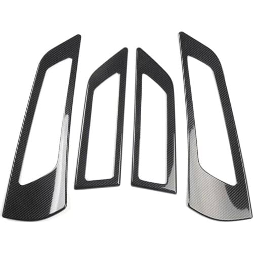 4Pcs/set Car Interior Door Handle Frame Trim Stickers For Jaguar XEL 2018 2019 ABS Car Accessory