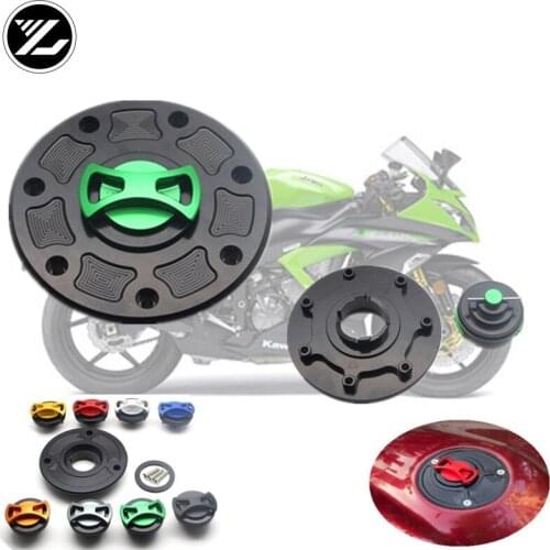 CNC Aluminum Motorcycles Fuel Tank Cover Gas Cap Key for KAWASAKI ZZR1100 ZX1100 ZR400-D1 EX400-B1 EX-4 XANTHUS Ninja 250/250R