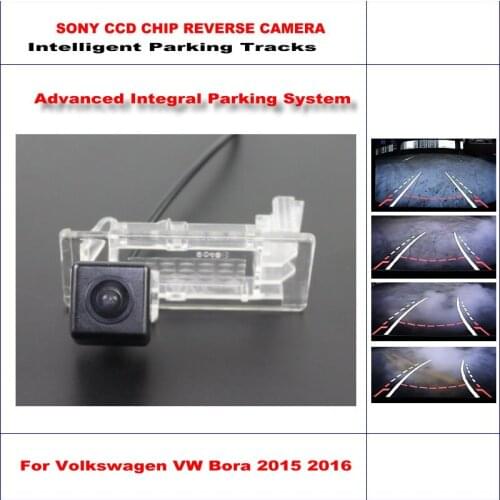 Car Reverse Back Camera For VW Bora 2015 2016 Rear View Parking Dynamic Guidance Tragectory CAM