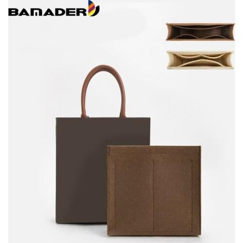 BAMADER Makeup Finishing Storage Bag liner Handbag Travel Organizer Purse Insert Cosmetic Bag Felt Cloth Make Up Bag Base Shaper